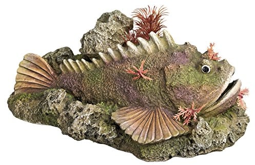 Nobby Aqua Ornaments STEINFISCH MIT PFLANZEN, 21,0 x 14,5 x 9,0 cm, 1 Stück
