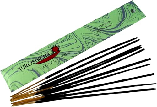 Auroshikha Räucherstäbchen - Indische Aromadüfte, Pine Incense | Handgefertigte Räucherstäbchen, 10 g Packung, traditionelle Herstellung, sozial verantwortlich, aus dem Sri Aurobindo Ashram.