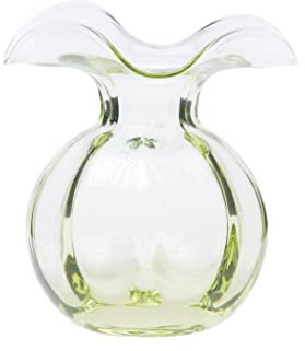 Hibiscus Glass Green Bud Vase