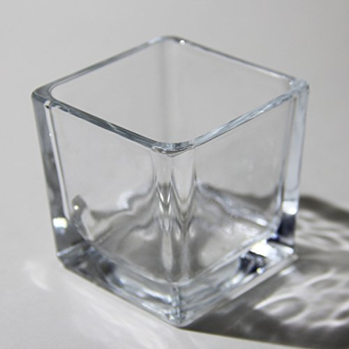 Hakbijl Teelichthalter, Dekoglas, Vase WÜRFEL Cube H. 12cm 12x12cm transparent