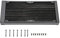 Radiador de aluminio, ASHATA Computadora de aluminio Refrigeración por agua Intercambiador de calor Radiador Enfriador de agua 12 tubos con rosca G1 / 4 para PC (120 mm / 240 mm / 360 mm)(240mm)