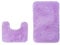 TAPISO Sunrise Teppich Badematte Badezimmer Set Badvorleger Badeteppich Hochflor Shaggy rutschfest Lila Violett Microfibra 50 x 80 cm + 50 x 40 cm