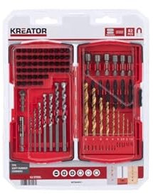 Kreator KRT064921 KRT064921-Accesorios Taladro Set 82pzs, Marrón