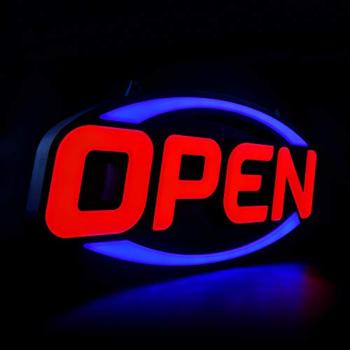 GreenCube Panneau ouvert 81,3 x 40,6 cm – Ultra lumineux extra Jumbo LED néon – Télécommande – Faites voir votre entreprise de jour comme de nuit