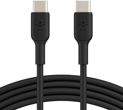 Belkin Câble de recharge USB-C vers USB-C Boost Charge (câble USB Type-C pour Samsung, Pixel, iPad Pro, etc. ; 2 m, noir)