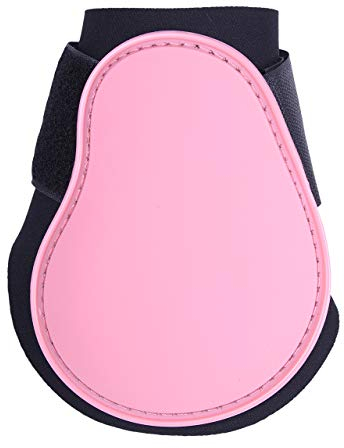 QHP Streichkappen Hartschale Neopren Klettverschuss (Shetty, Flamingo pink)
