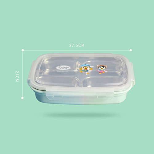 RONGJJ Vajilla De Bebé Lonchera Alimentos Limpiar Mat Gruesa Lavable Portátil Recipiente para Conservación De Alimentos, Green