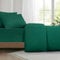 Aisbo Double Duvet Set with Sheet - Green 4 Pieces Microfiber Bedding Set for Double Bed, Includes Duvet Cover, Fitted Sheet and Pillowcases