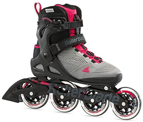 Rollerblade Damen Macroblade 90 Inlineskate, Neutral Grey/Paradise Pink, EU: 38 (UK: 5 / US: 7)