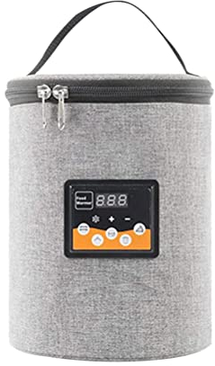 Thermal Bag for Baby Bottle, Portable Baby Bottle Warmer Bag Food Warming Tote Temperature Display Car Travel Baby Meal Pouch Milk Bottle Warm Bag