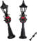 2Pcs Miniatur Straßenlaterne Mini Eisenbahn Zug Post Licht Landschaft Ornament Straßenlaterne Modelle für Modellbau Feengarten Zubehör Puppenhaus Dekoration