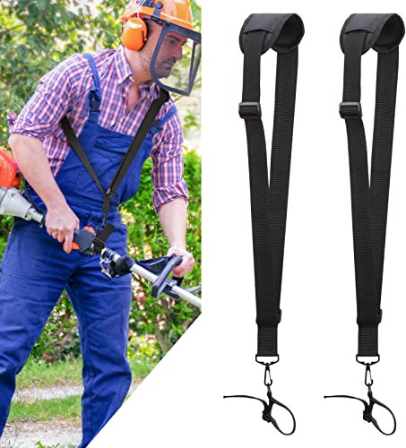 YOUSHARES Unkrautfresser-Gurt – Trimmer-Schultergurt, kompatibel mit Ego, Dewalt, Grennworks Rasentrimmer und den meisten Rasentrimmern, Nylon-Gurt-Trimmer-Geschirr für Freischneider – Schwarz (2
