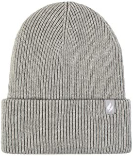 HEAT HOLDERS SOCKSHOP Ladies Vermont Fine Rib Turnover Cuff Hat Pack of 1 Light Grey One Size