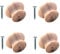 TERF® Traditional Unlacquered Pine Wooden Cupboard Cabinet Door Knob 40mm Drilled Wood Knob with Fixing for Chest Drawer Cupboard Kitchen Wardrobe Door Pull Handle Knobs - Pack of 4