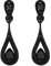 EVER FAITH Ohrclips Damen österreichischen Kristall Braut Luxus 2 Teardrop Hochzeit Clip-On Ohrringe Schwarz Silber-Ton