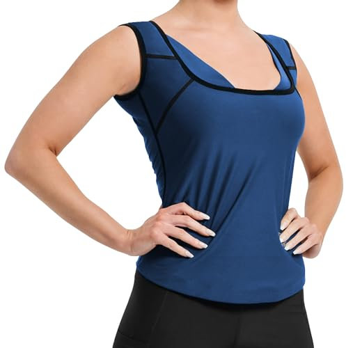 RDX Canotta Sportiva da Donna Sauna Shapewear Senza Maniche Gilet Dimagrante Sauna per Allenamento Fitness Flat Belly Waist