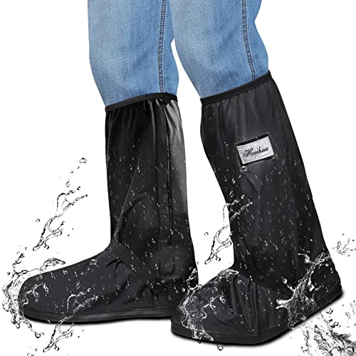 Desoto Schuhüberzieher Regenüberschuhe Wasserdicht Schuhe Überschuhe | Outdoor Rutschfester Schuhüberzieher Regenschutz Regenschuhe für Regen Schnee Staub, Wiederverwendbar, für Männer Frauen