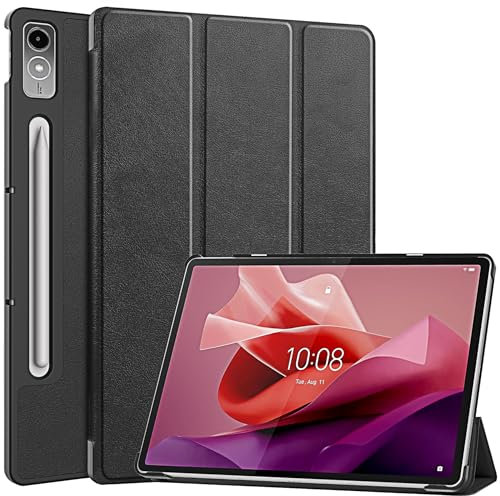 YRH for Lenovo Tab P12 Case 12.7 inch 2023 (TB370FU|TB371FU), Slim Light Hard Shell Protective for Lenovo P11 Gen 2 Case, with Auto Wake/Sleep, Black