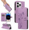 SRISHP Cover per iPhone 14 Pro Max, Magnetica Cover a Libro con Slot per Schede, Custodia in PU Pelle Portafoglio per iPhone 14 Pro Max, Viola