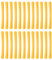 PATIKIL 3 Rubber Bands, 24 Pcs Durable Elastic Stretchy Bands for Books, Notebooks, Art, Traps, Exercise, Cooking, Yellow
