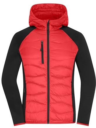 James & Nicholson Ladies' Hybrid Jacket - Sportliche Jacke mit Kapuze im attraktiven Materialmix