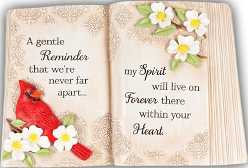 Carson Gedenkstein A Gentle Reminder, 27,9 cm, Kardinal-Gedenkstein, Gedenkstein für Trauergeschenk, Buch-Gedenkgeschenk