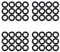 BLASHRD Schwarz 9 MM x 2.0 mm Rubber Dichtscheiben Oil Seal O Rings 48 PCS