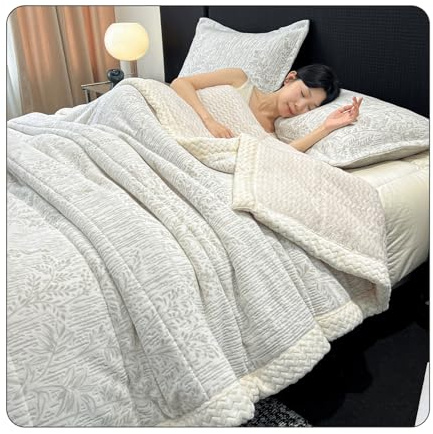 Winter Bettlaken Warm Thermo Fleece Betttuch Kuschelig Weich Flauschig Laken Leintuch Haustuch Mikrofaser ohne Gummizug vielen Größen und Farben (Color : White, Size : 200x230cm)