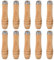 SagaSave 10 mangos de madera para limas, herramienta de corte de lima, mango de seguridad con anillos de seguridad de metal, mango de herramienta de corte de lima, mango duradero de repuesto (90 mm)