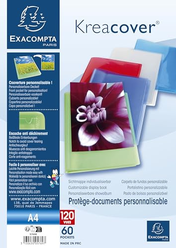 Exacompta 5 Sichtbücher Kreacover Chromaline A4 60 Hüllen sortiert