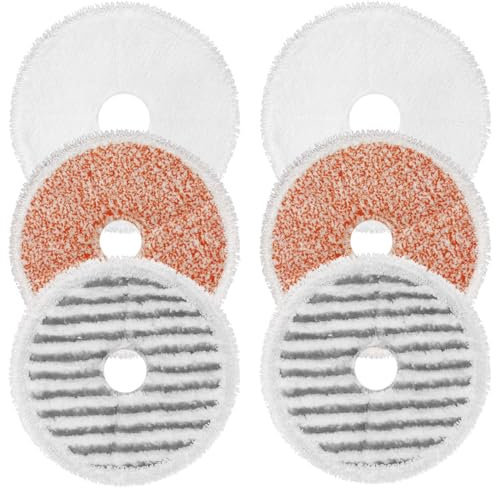 HomeTimes Ersatz Mop für BISSELL SpinWave + Vac Pet 3885N Kabelloser Reiniger Waschbar und Wiederverwendbar Wischpads für alle Böden und Oberflächen, 6 Stück