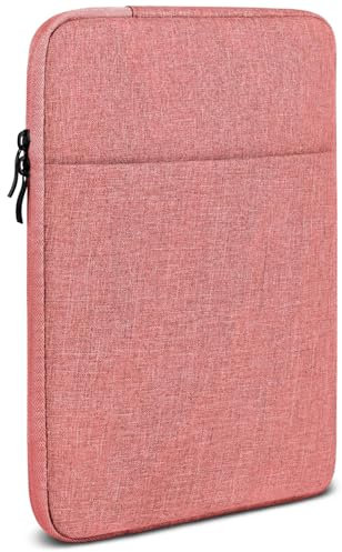 moex Funda para tablet Redmi Pad Pro con cremallera y compartimento para accesorios, funda de tela de nailon suave acolchada, funda minimalista para salpicadero, color rosa