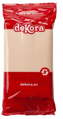 dekora - Kuchendeko Fondant Beige - Tortenfondant Zuckerpaste für Torten und Cupcakes - Rollfondant für die Herstellung aller Arten von Dekorationen - Einfaches Formen - 250 g