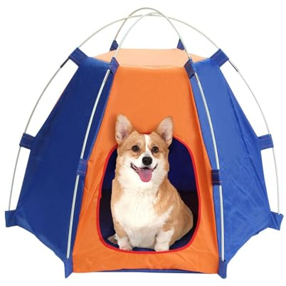 Große Hundezelte – Outdoor-Polyester-Hunde-Camping | faltbares Campingzubehör, tragbar, wasserdicht, Stützzelte für drinnen, draußen, Rasen, Gärten