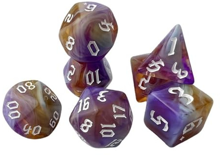 Würfelset Würfel, 7-teilig, Würfel for Mischen von Farben, Würfel aus Acryl, 4 Farben for Mischen, spezieller Retro-Schriftstil, geeignet for Clubpartys, Familien-DIY-Spiele, Zubehör farbige Würfel(07