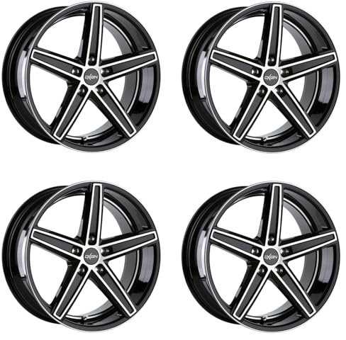 4x Oxigin Felgen Alufelgen 18 Concave 9,5x19 ET25 5x120 black full polish kompatibel mit BMW 3 X3 X4