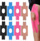 8 Pcs Kinesiologie Tape,Tape Sport,Tapeband,Precut Tape,Knie Tape,Kinesiotapes,Kinesiologie Tape Das Wasserdichte Und Atmungsaktive Design SchüTzt Die Knie Beim Training