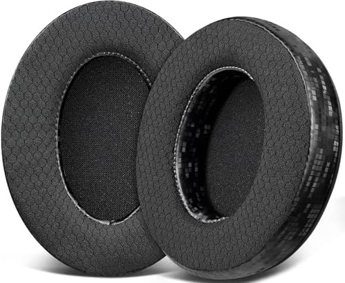 SOULWIT Mesh Stoff Ersatzpolster Ohrpolster Ersatz Polster für HyperX Cloud 1/2/3/Pro/Core/Alpha/Alpha S/Alpha Pro/Flight/Flight S/Stinger/Stinger S, CloudX Stinger/Stinger Core/Flight Kopfhörer