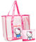 Get Trend Hello Kitty Bolso de Playa Mujer Adolescente Bolsa de Verano con Neceser Pequeño Viajes Accesorios para Mujer (Hello Kitty Rosa)