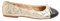 Long Tall Sally - LTS Quilted Ballet Pumps in Standard Fit - Women's Gold