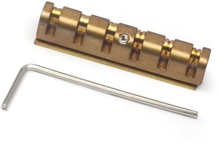 MICFENY 6 String Guitar Nut Height Adjustable Brass Roller Nut Split Regulation Parts for Electric, Acoustics Guitar Enduring