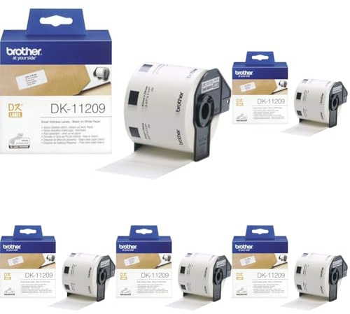 Brother Best Price Square SMALL Address Label DK11209 by Brother, 29 x 62 mm (Packung mit 5)