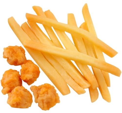 BESPORTBLE Frite Dinette Réaliste Faux Nuggets De Poulet Et Fausses Frites 15 Pièces Jouet De Nourriture pour Jeux D’Imitation Cuisine Décoration De Restaurant Et Buffet