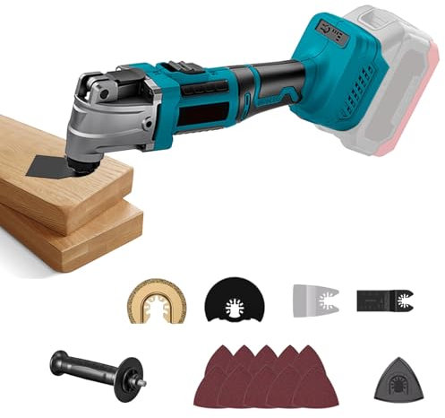 Cordless Oscillating Multi Tools, 6-Speed Brushless, 8500–21000 OPM, Compatible with Makita 18V Battery, for Cutting, Grinding, Polishing (No Battery)