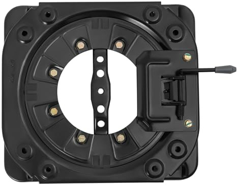 Sitz Drehkonsole 360° für Wohnmobil & Transporter – 3mm Stahl Drehsockel mit Verriegelung – Sitzbasis Fahrer-/Beifahrerseite – Belastbar bis 130kg – Schwarz, Einfache Montage