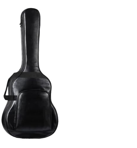XPJYUA Gitarrenkoffer Klassischer Gitarren-Rucksack aus wasserdichtem, verdicktem PU-Leder, 40/41 Zoll, Tragetasche for Gitarrenkoffer, Zubehör for Musikinstrumente(Black)