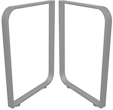 Lot de 2 pieds de table industriels en métal noir 72,5 cm – Design tube carré très résistant 50 x 15 x 1,2 mm – Parfait pour meubles de style rustique