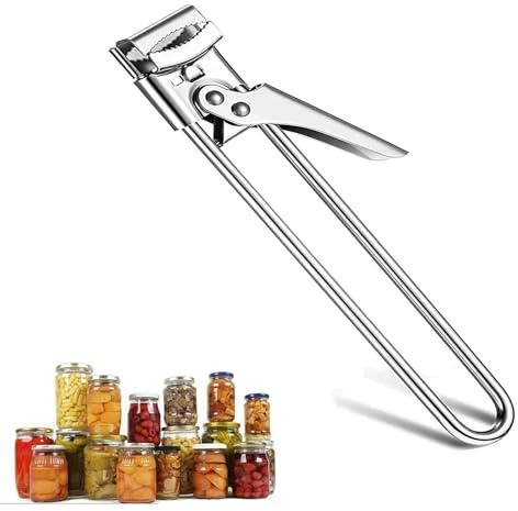 Bobihoney Multifunktionaler Dosenöffner, verstellbarer Dosenöffner, Dosenöffner, Edelstahl, für Familien, Frauen, Kinder und ältere Menschen (Silber)