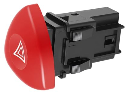 Bouton Warning Trafic 2, Interrupteur de Feux de DéTresse 4 Broches | Interrupteur Feux de Détresse Rouge, Commutateur D'urgencePour Espace Laguna Mk2/Mk4 Vivaro, Remplacement OE 8200442724
