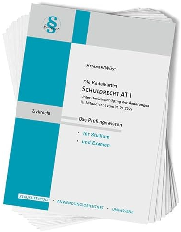 32100 - Karten Schuldrecht AT I: Das Prüfungswissen für Studium und Examen (Karteikarten - Zivilrecht)